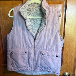Reversible & Cozy Light Pink Quilted & Sherpa Vest